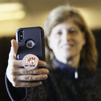 Load image into Gallery viewer, Designs by MyUtopia Shout Out:I Love My Dog Hinged Phone Grip and Stand for Smartphones and Tablets
