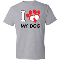 Load image into Gallery viewer, Designs by MyUtopia Shout Out:I Love My Dog Mens/Ladies Crew Neck T-Shirt,Unisex T-Shirt / Heather Grey / S,Ladies T-Shirts
