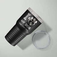 Load image into Gallery viewer, Designs by MyUtopia Shout Out:I Love My Dog Personalized Laser Engraved 30 Oz Stainless Steel Drink Tumbler,Black,Polar Camel Tumbler
