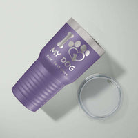 Load image into Gallery viewer, Designs by MyUtopia Shout Out:I Love My Dog Personalized Laser Engraved 30 Oz Stainless Steel Drink Tumbler,Purple,Polar Camel Tumbler
