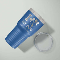 Load image into Gallery viewer, Designs by MyUtopia Shout Out:I Love My Dog Personalized Laser Engraved 30 Oz Stainless Steel Drink Tumbler,Royal Blue,Polar Camel Tumbler
