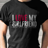 Load image into Gallery viewer, Designs by MyUtopia Shout Out:I Love My Girlfriend Valentines Day Humor Adult Unisex T-Shirt
