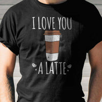 Load image into Gallery viewer, Designs by MyUtopia Shout Out:I Love You a Latte Valentines Day / Coffee Humor Adult Unisex T-Shirt
