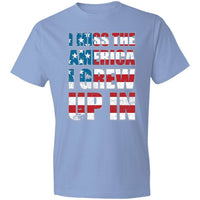Load image into Gallery viewer, Designs by MyUtopia Shout Out:I Miss The America I Grew Up In Lightweight Cotton T-Shirt,Light Blue / S,T-Shirts
