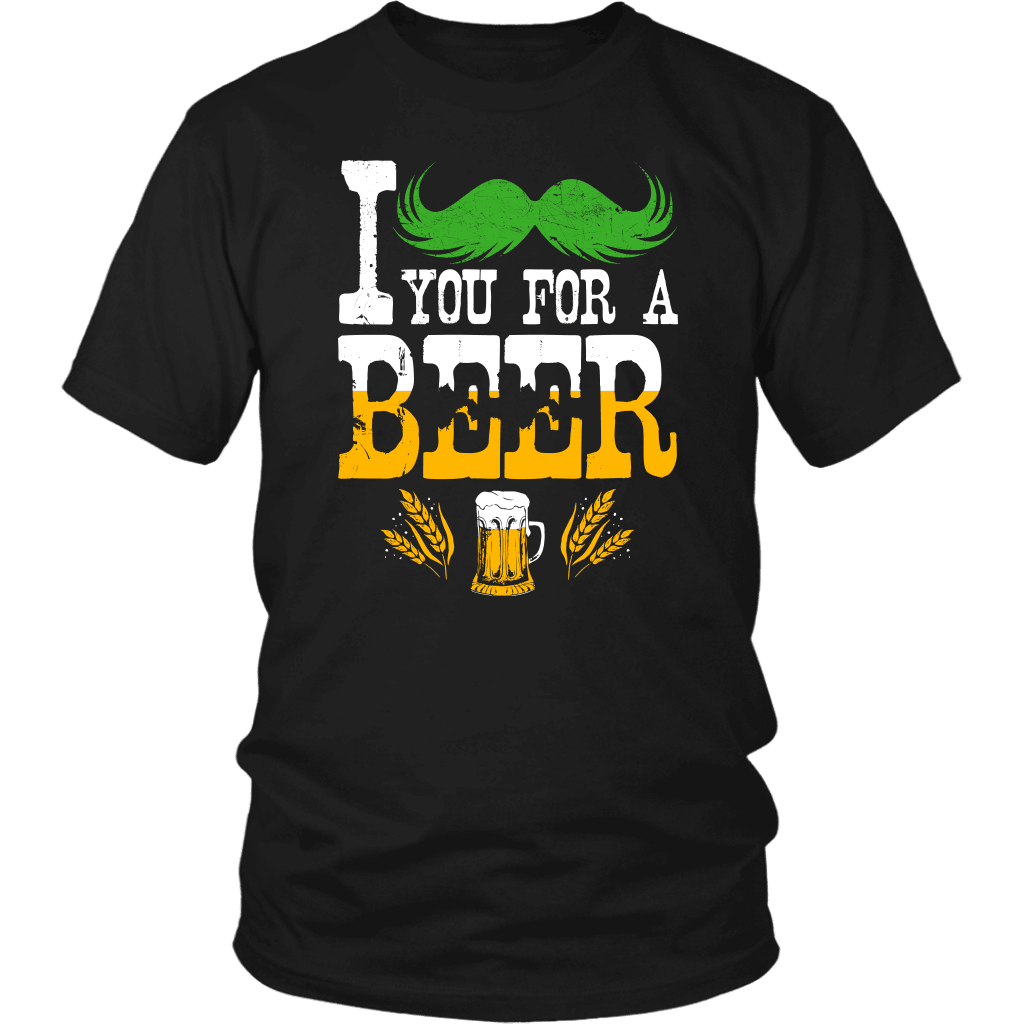 Designs by MyUtopia Shout Out:I Mustache You For A Beer T-Shirt,Black / S,Adult Unisex T-Shirt