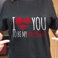 Load image into Gallery viewer, Designs by MyUtopia Shout Out:I Mustache You To Be My Valentine Adult Unisex T-Shirt
