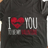 Load image into Gallery viewer, Designs by MyUtopia Shout Out:I Mustache You To Be My Valentine Adult Unisex T-Shirt
