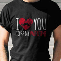 Load image into Gallery viewer, Designs by MyUtopia Shout Out:I Mustache You To Be My Valentine Adult Unisex T-Shirt
