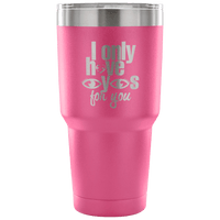 Load image into Gallery viewer, Designs by MyUtopia Shout Out:I Only Have Eyes For You Engraved Insulated Double Wall Steel Tumbler Travel Mug,Pink / 30 Oz,Polar Camel Tumbler

