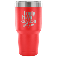 Load image into Gallery viewer, Designs by MyUtopia Shout Out:I Only Have Eyes For You Engraved Insulated Double Wall Steel Tumbler Travel Mug,Red / 30 Oz,Polar Camel Tumbler
