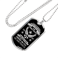 Load image into Gallery viewer, Designs by MyUtopia Shout Out:I Own Forever the Title of Air Force Veteran Personalized Engravable Keepsake Dog Tag
