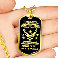 Load image into Gallery viewer, Designs by MyUtopia Shout Out:I Own Forever the Title of Air Force Veteran Personalized Engravable Keepsake Dog Tag
