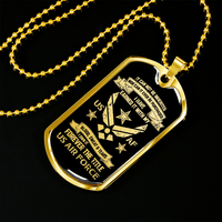 Load image into Gallery viewer, Designs by MyUtopia Shout Out:I Own Forever the Title of Air Force Veteran Personalized Engravable Keepsake Dog Tag
