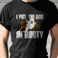 Load image into Gallery viewer, Designs by MyUtopia Shout Out:I Put The Boo In Booty Adult Unisex Cotton Short Sleeve T-Shirt
