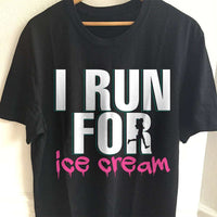Load image into Gallery viewer, Designs by MyUtopia Shout Out:I Run For Ice Cream Adult Unisex T-Shirt
