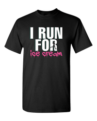 Load image into Gallery viewer, Designs by MyUtopia Shout Out:I Run For Ice Cream Adult Unisex T-Shirt,S / Black,Adult Unisex T-Shirt
