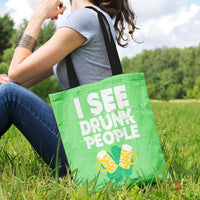 Load image into Gallery viewer, Designs by MyUtopia Shout Out:I See Drunk People Fabric Totebag Reusable Shopping Tote
