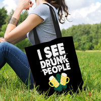 Load image into Gallery viewer, Designs by MyUtopia Shout Out:I See Drunk People Fabric Totebag Reusable Shopping Tote
