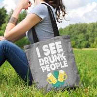 Load image into Gallery viewer, Designs by MyUtopia Shout Out:I See Drunk People Fabric Totebag Reusable Shopping Tote
