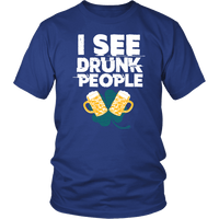 Load image into Gallery viewer, Designs by MyUtopia Shout Out:I See Drunk People T-Shirt,Royal Blue / S,Adult Unisex T-Shirt
