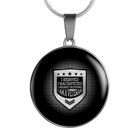 Load image into Gallery viewer, Designs by MyUtopia Shout Out:I Served, I Sacrificed, I Regret Nothing, I&#39;m a Veteran Personalized Engravable Keepsake Necklace,Silver / No,Necklace
