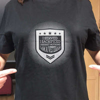 Load image into Gallery viewer, Designs by MyUtopia Shout Out:I Served, I Sacrificed, I Regret Nothing, I&#39;m a Veteran Unisex T-Shirt

