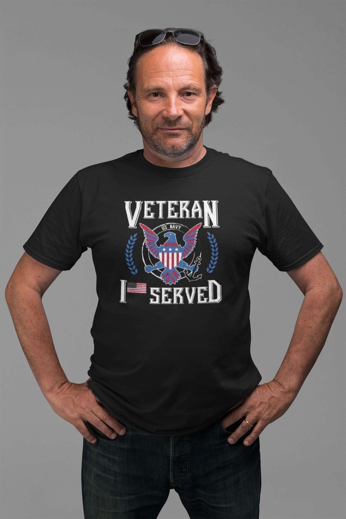 Designs by MyUtopia Shout Out:I Served U.S. Navy Veteran Adult Unisex T-Shirt
