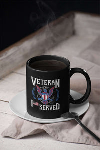 Load image into Gallery viewer, Designs by MyUtopia Shout Out:I Served U.S. Navy Veteran Black Ceramic Coffee Mug
