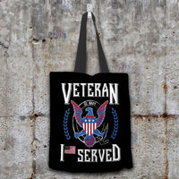 Load image into Gallery viewer, Designs by MyUtopia Shout Out:I Served U.S. Navy Veteran Fabric Totebag Reusable Shopping Tote
