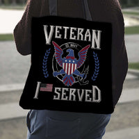 Load image into Gallery viewer, Designs by MyUtopia Shout Out:I Served U.S. Navy Veteran Fabric Totebag Reusable Shopping Tote
