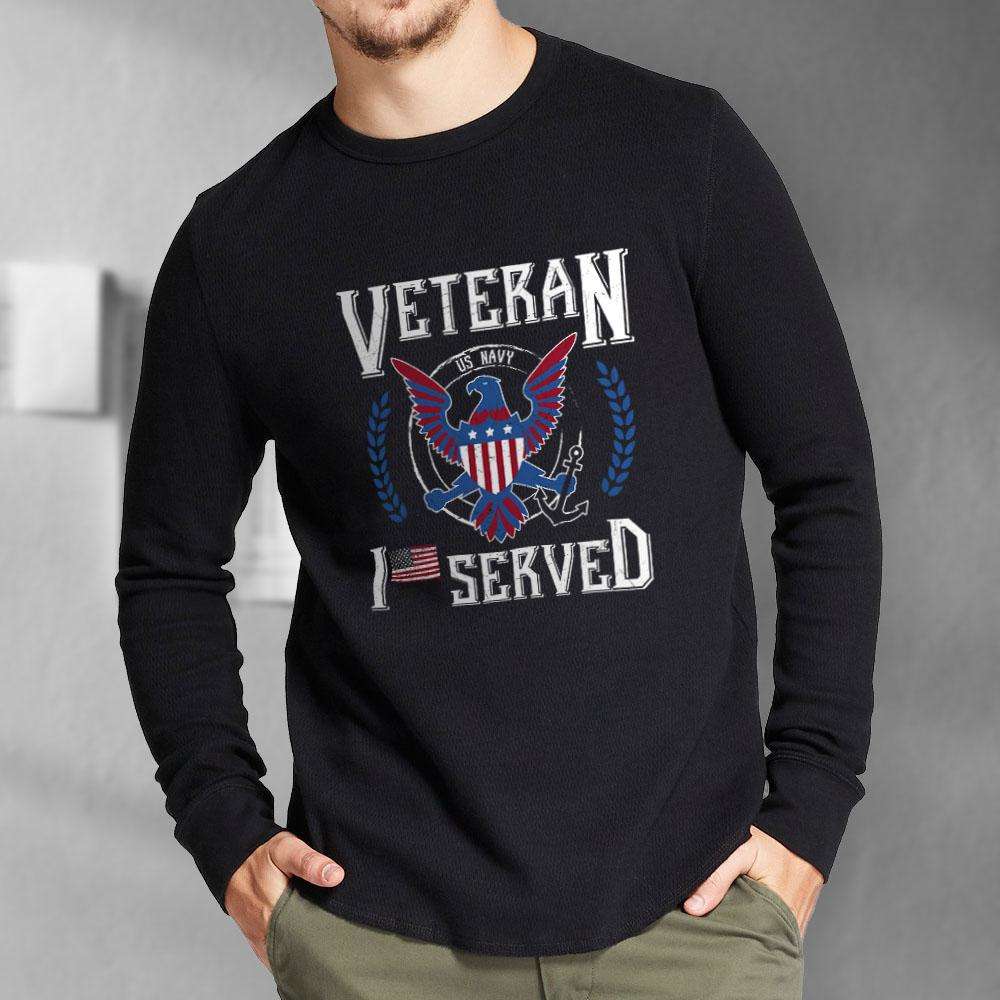 Designs by MyUtopia Shout Out:I Served U.S. Navy Veteran Long Sleeve Ultra Cotton T-Shirt