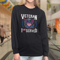 Load image into Gallery viewer, Designs by MyUtopia Shout Out:I Served U.S. Navy Veteran Long Sleeve Ultra Cotton T-Shirt
