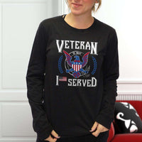 Load image into Gallery viewer, Designs by MyUtopia Shout Out:I Served U.S. Navy Veteran Long Sleeve Ultra Cotton T-Shirt
