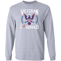 Load image into Gallery viewer, Designs by MyUtopia Shout Out:I Served U.S. Navy Veteran Long Sleeve Ultra Cotton T-Shirt,Sport Grey / S,Long Sleeve T-Shirts
