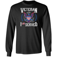 Load image into Gallery viewer, Designs by MyUtopia Shout Out:I Served U.S. Navy Veteran Long Sleeve Ultra Cotton T-Shirt,Black / S,Long Sleeve T-Shirts
