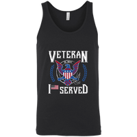 Load image into Gallery viewer, Designs by MyUtopia Shout Out:I Served U.S. Navy Veteran Unisex Tank,X-Small / Black,Tank Tops

