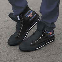 Load image into Gallery viewer, Designs by MyUtopia Shout Out:I Stand Behind Those Who Stand For Me Canvas High Top Shoes
