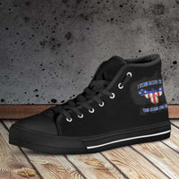 Load image into Gallery viewer, Designs by MyUtopia Shout Out:I Stand Behind Those Who Stand For Me Canvas High Top Shoes
