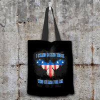 Load image into Gallery viewer, Designs by MyUtopia Shout Out:I Stand Behind Those Who Stand For Me Fabric Totebag Reusable Shopping Tote
