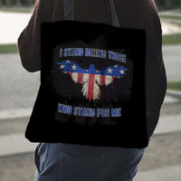 Load image into Gallery viewer, Designs by MyUtopia Shout Out:I Stand Behind Those Who Stand For Me Fabric Totebag Reusable Shopping Tote
