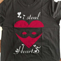 Load image into Gallery viewer, Designs by MyUtopia Shout Out:I Steal Hearts Valentines Day Humor Adult Unisex T-Shirt
