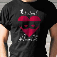 Load image into Gallery viewer, Designs by MyUtopia Shout Out:I Steal Hearts Valentines Day Humor Adult Unisex T-Shirt
