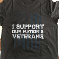 Load image into Gallery viewer, Designs by MyUtopia Shout Out:I Support Our Nation&#39;s Veterans Unisex Cotton Short Sleeve T-Shirt
