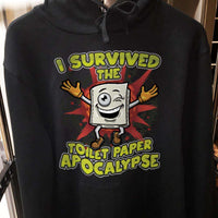 Load image into Gallery viewer, Designs by MyUtopia Shout Out:I Survived The Toilet Paper Apocalypse Adult Pullover Hoodie
