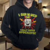 Load image into Gallery viewer, Designs by MyUtopia Shout Out:I Survived The Toilet Paper Apocalypse Adult Pullover Hoodie
