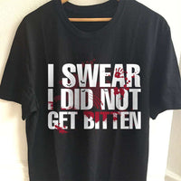 Load image into Gallery viewer, Designs by MyUtopia Shout Out:I Swear I Did Not Get Bitten Adult Unisex Cotton Short Sleeve T-Shirt,S / Black,Adult Unisex T-Shirt
