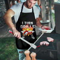 Load image into Gallery viewer, Designs by MyUtopia Shout Out:I Turn Grills On Dad Funny Apron, Kitchen, Baking, BBQ, Grilling
