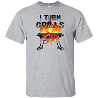Load image into Gallery viewer, Designs by MyUtopia Shout Out:I Turn Grills On Ultra Cotton T-Shirts,Sport Grey / S,Adult Unisex T-Shirt
