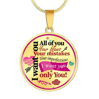 Load image into Gallery viewer, Designs by MyUtopia Shout Out:I Want You, All of You Personalized Engravable Keepsake Necklace,Gold / No,Necklace
