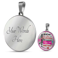 Load image into Gallery viewer, Designs by MyUtopia Shout Out:I Want You, All of You Personalized Engravable Keepsake Necklace,Silver / Yes,Necklace
